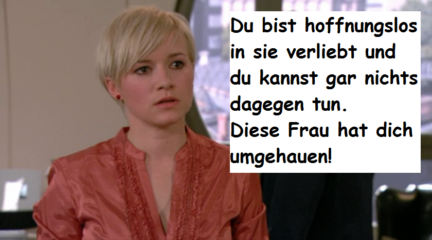 "You're hopelessly in love with her and you can't do anything about it at all. This woman has blown you away."