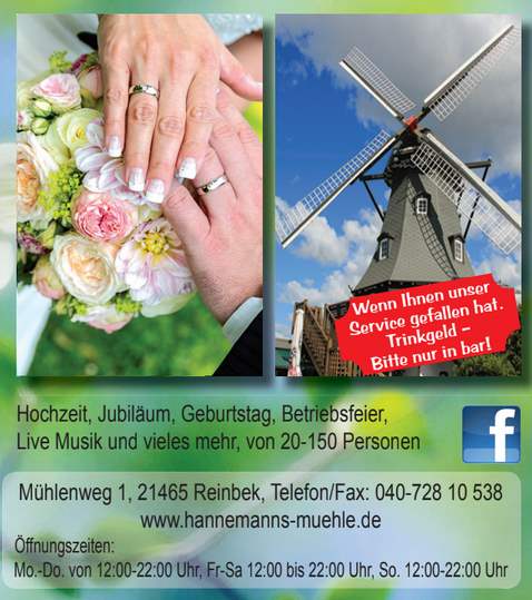 Willkommen - Zur Mühle Reinbek - Hannemanns Mühle - Willkommen - Zur ...