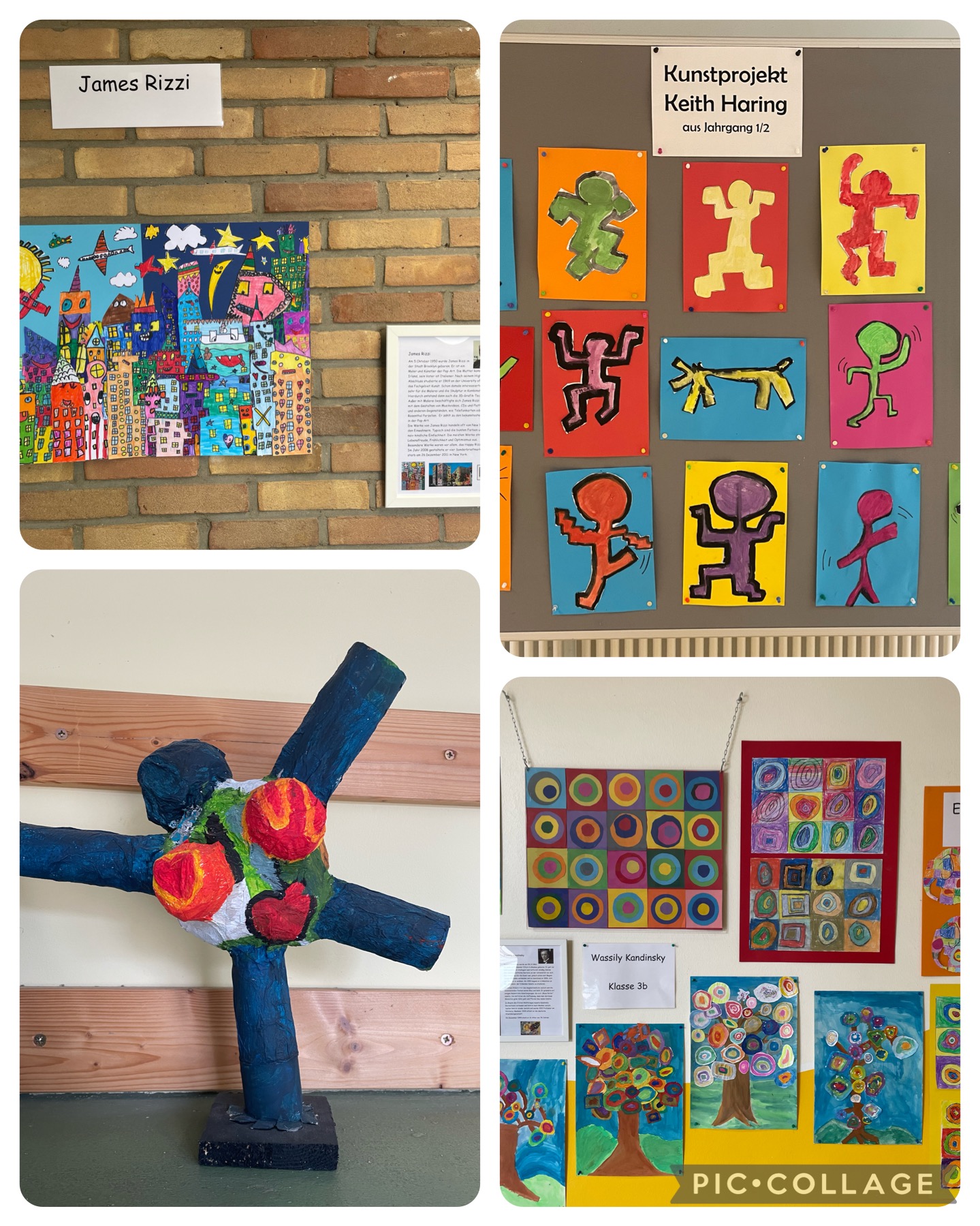 Moderne Kunst in den Schulfluren
