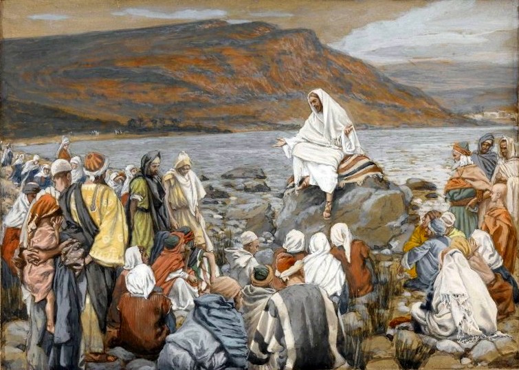 ジェームズ・ティソ「イエス、湖の辺りで人々に教える」、１８８６―１８９４年、ブルックリン美術館所蔵