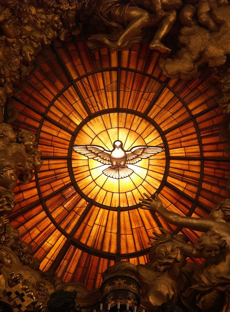 ジャン・ロレンツォ・ベルニーニ「聖霊の鳩」、１６６０年頃、サン・ピエトロ大聖堂ステンドグラス（バチカン）