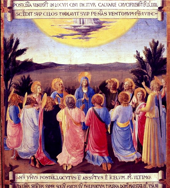 フラ・アンジェリコ「昇天」（アルマーディオ・デッラ・アルジェンティ）、１４５０年頃、サン・マルコ国立美術館所蔵
