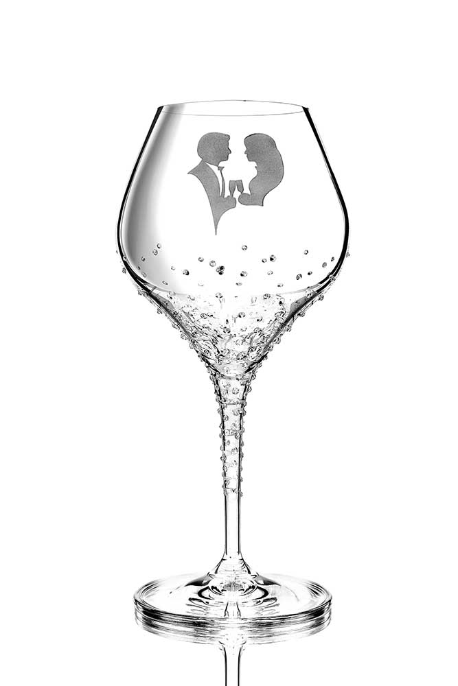 Weinglas Romance veredelt mit Swarovski