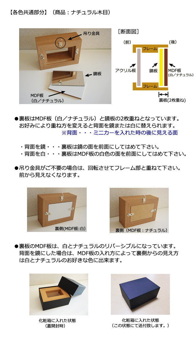 ミニカーフレーム 商品詳細