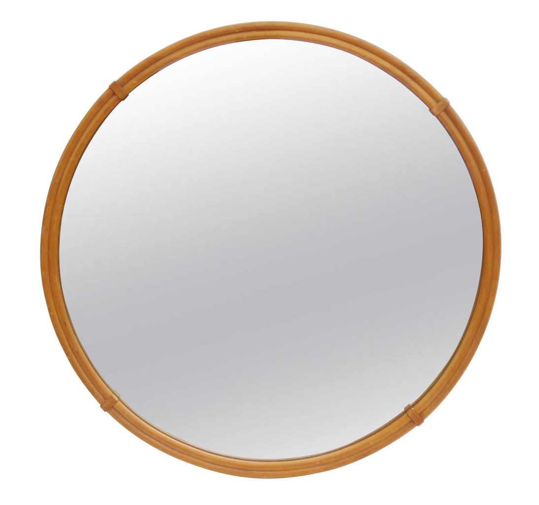 Round Mirror In Faux Rattan Nueve Grand Rapids Michigan S Best Find Us On Social Media