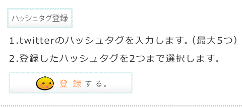 ハッシュタグとか。