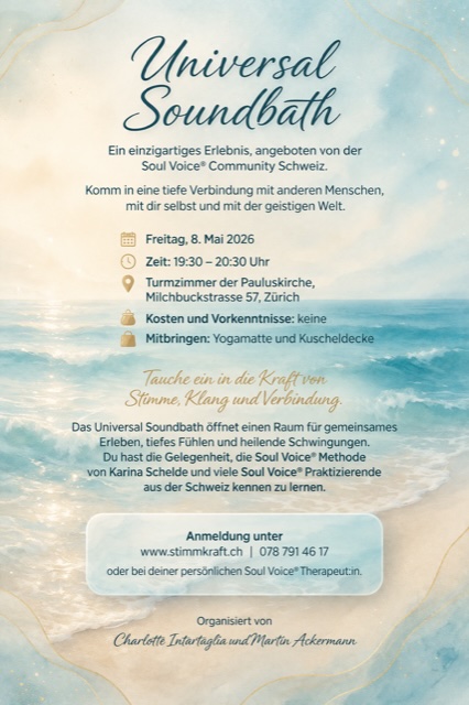Datum: Freitag, 8. Mai 2026  Zeit: 19:30 - 20:30 Uhr  Ort: Turmzimmer der Pauluskirche, Milchbuckstrasse 57, Zürich  Kosten und Vorkenntnisse: keine  Mitbringen: Yogamatte und Kuscheldecke