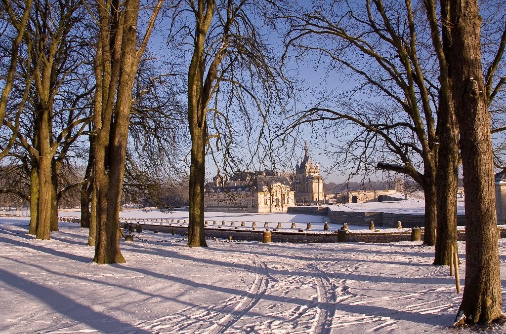 CHANTILLY sous la neige