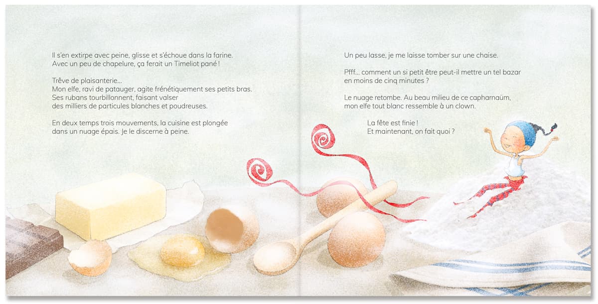 Image du livre jeunesse Timeliot : Timeliot jette de la farine partout