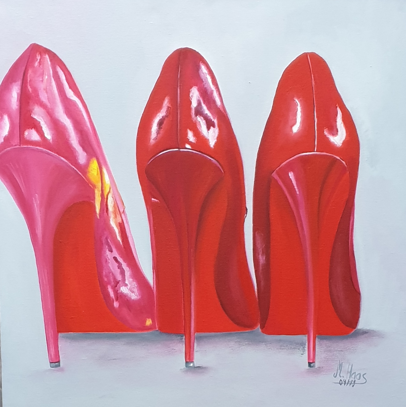 High-Heels-Oelmalerei-40x40cm