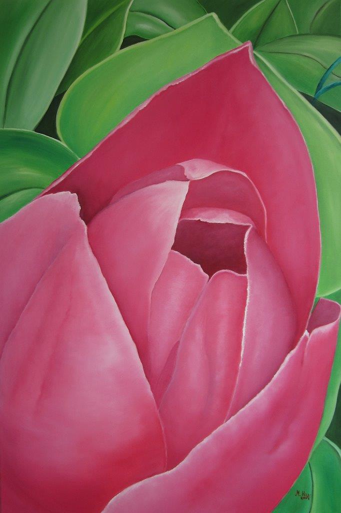 In Pink-120x80cm Oelfarbe-auf-Leinwand
