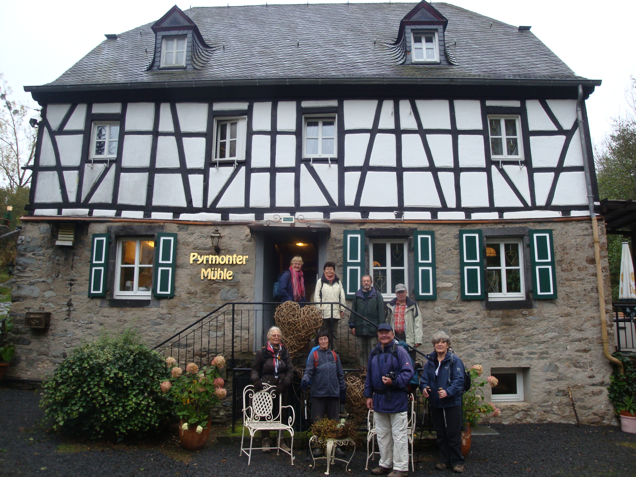 2012 - Etappenwanderung: Übernachtung in der Pyrmonter Mühle