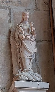 Sainte Barbe à l'église de Vétheuil