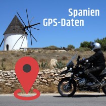 GPS-Daten für Motorrad Reisen in Spanien zum Planen.