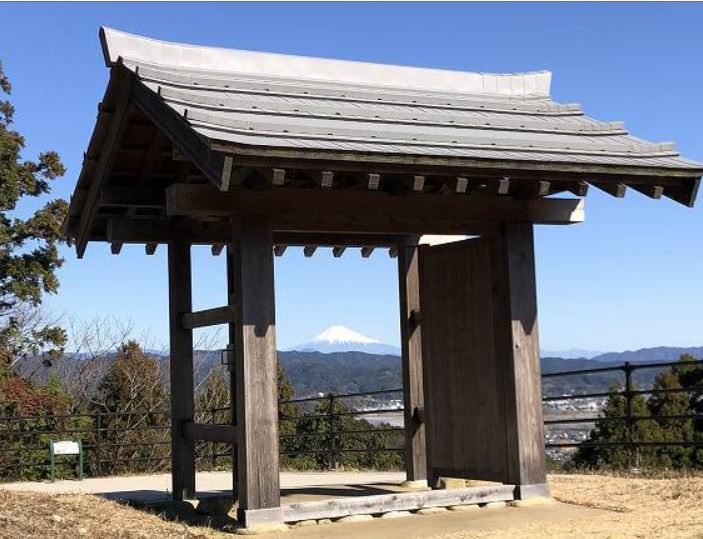 二の曲輪北馬出の門（天気が良ければ富士山が見える）門の裏側は絶壁。