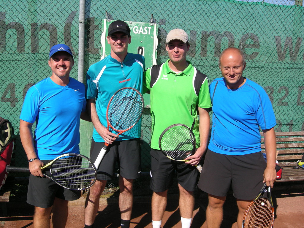 Finalisten Herrendoppel B-Bewerb: Mario Bruckner, Bernhard Czernoch, Thomas Deisenberger, Andreas Maier