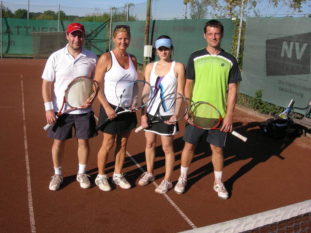 Finalisten Mixed-Doppel B-Bewerb: Martin Würz, Annemarie Maier, Veronika Tragschitz, Jürgen Tragschitz