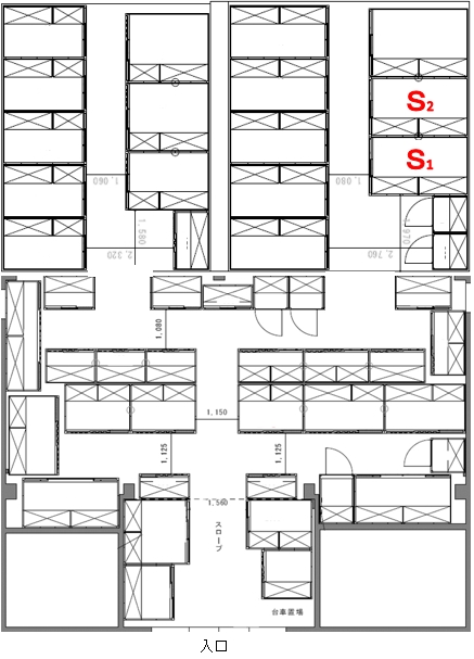 グランドギャラリートランクルーム　Sタイプ　配置図