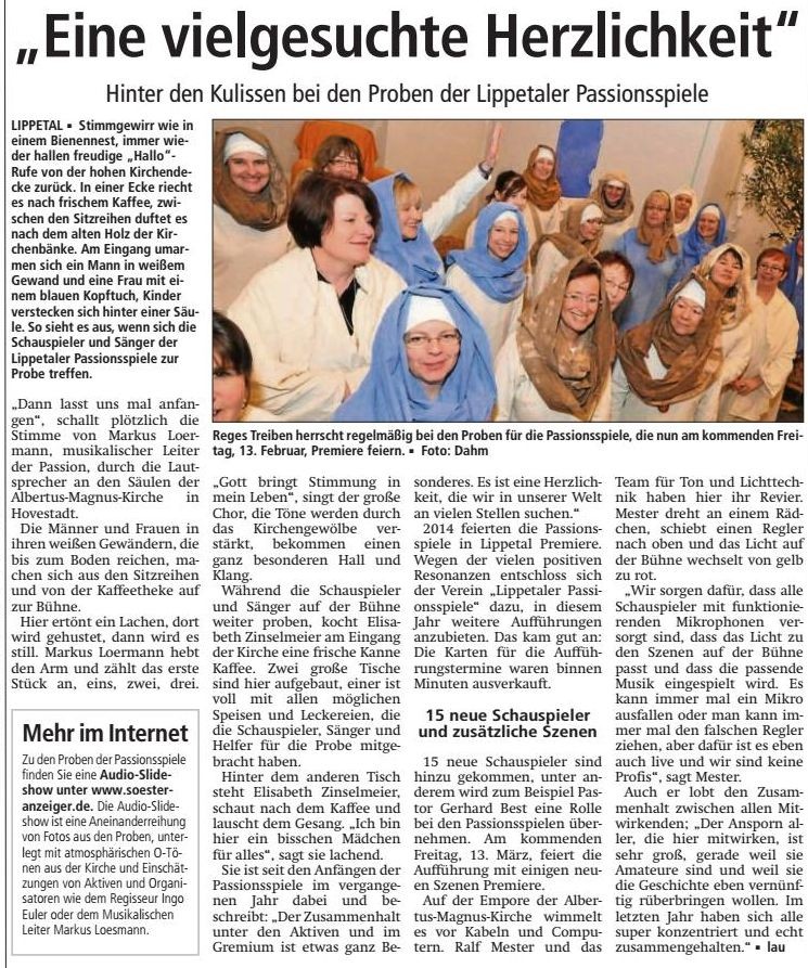 Bericht Soester Anzeiger vom 11.03.2015