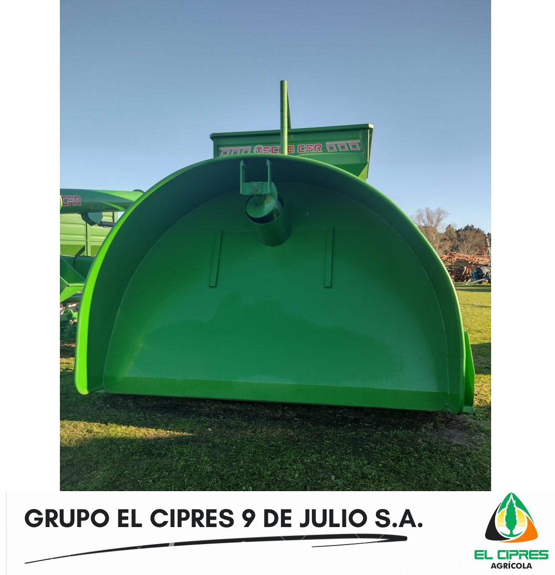 Embolsadora Tecnocar nueva. De 9 pies con malacate 