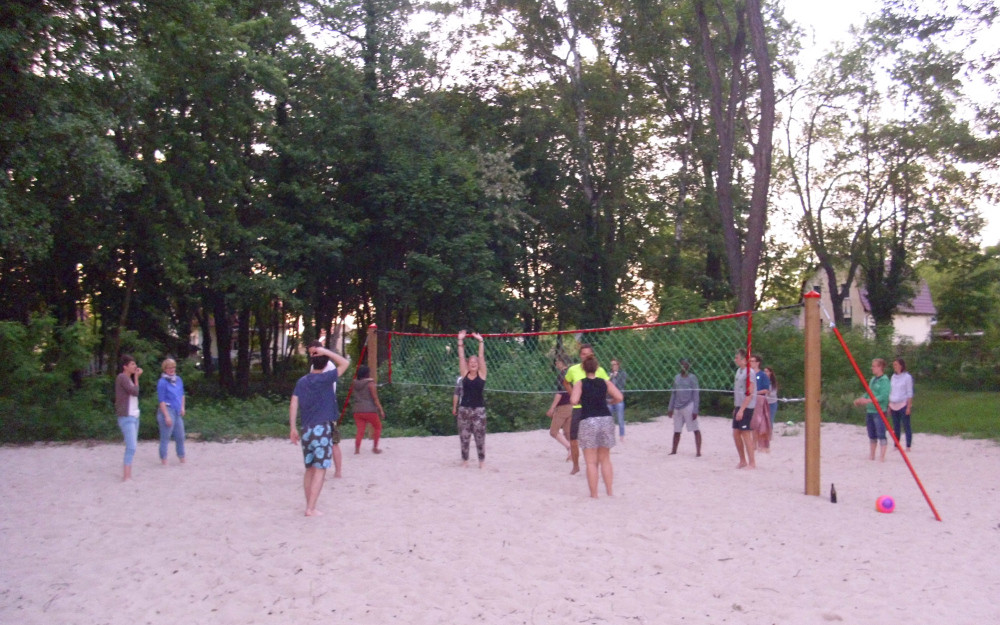 Volleyball at the lake lido.