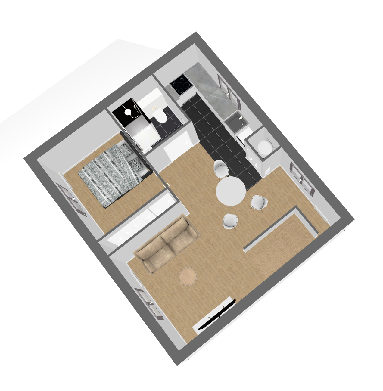 Déjà loué: Charmant 2 pièces, au calme à Nanterre. Loyer 1000 € CC.