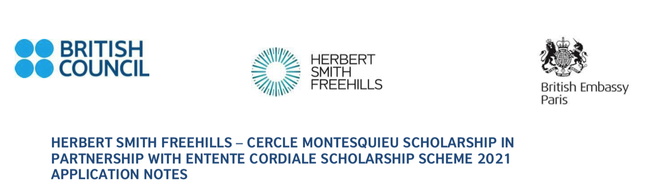 Bourse Herbert Smith Freehills en partenariat avec Entente Cordiale