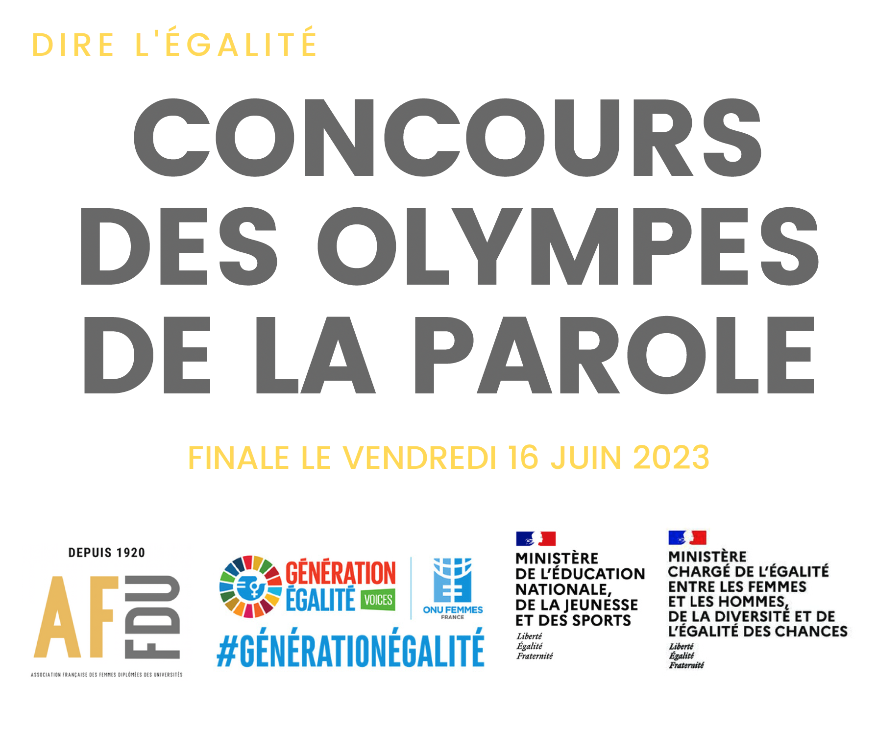 Grande finale des Olympes de la Parole