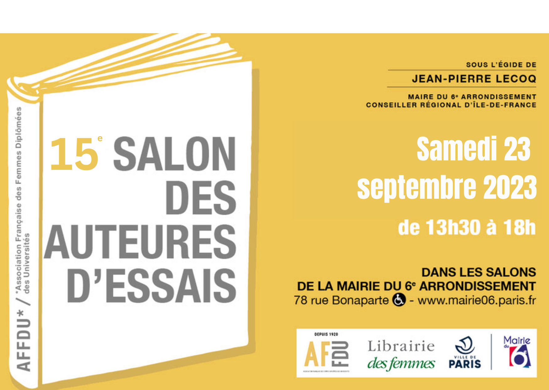 Rendez-vous pour notre 15e salon des autrices