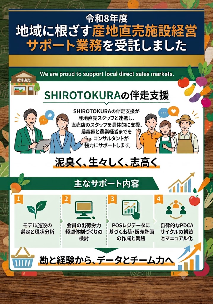 令和８年度 青森県「地域に根ざす産地直売施設経営サポート業務」を受託いたしました