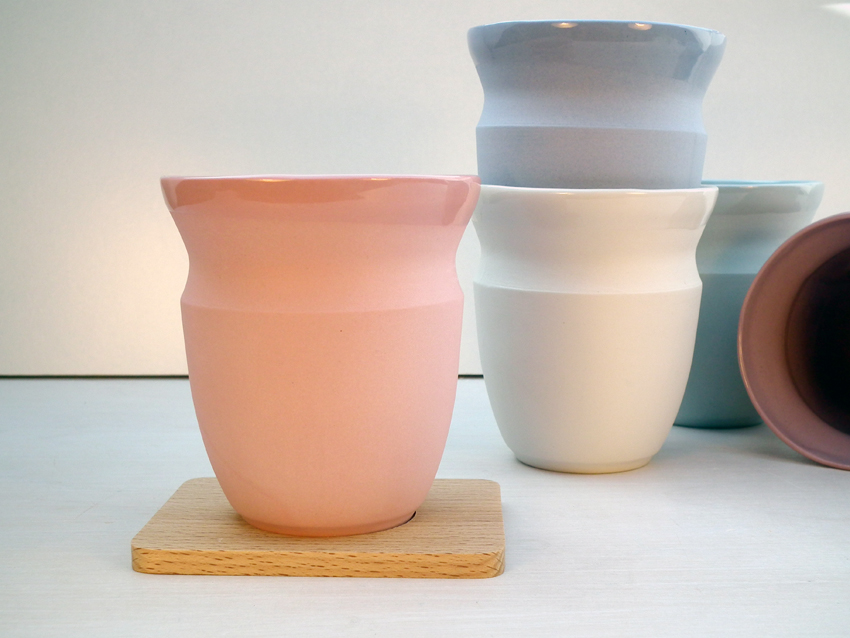 feel good Kaffeetasse mit Holzuntersetzer (rechteckig) 