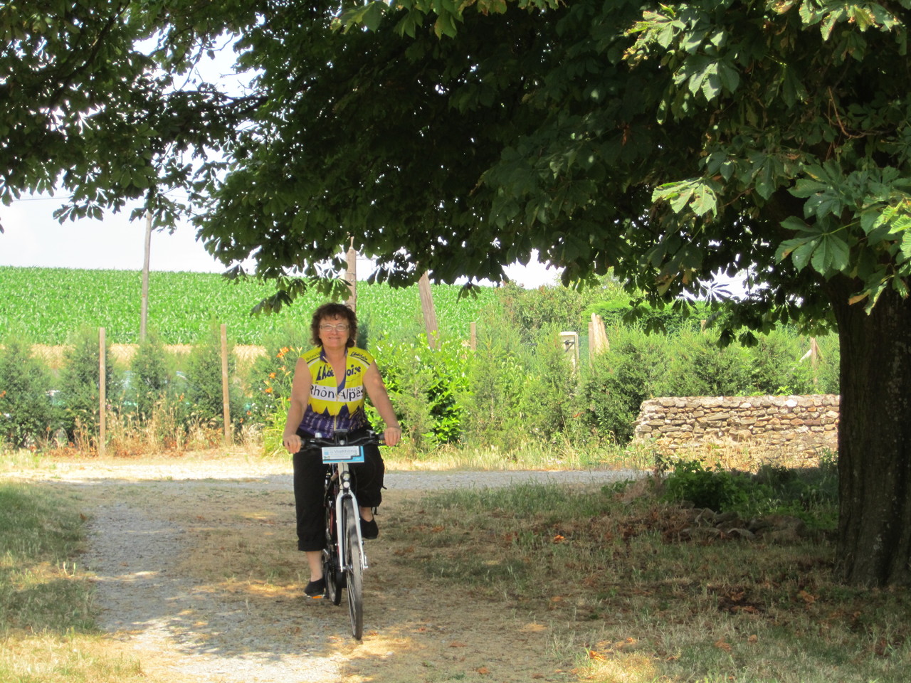 Arrivée au gîte en vélo à assistance électrique 