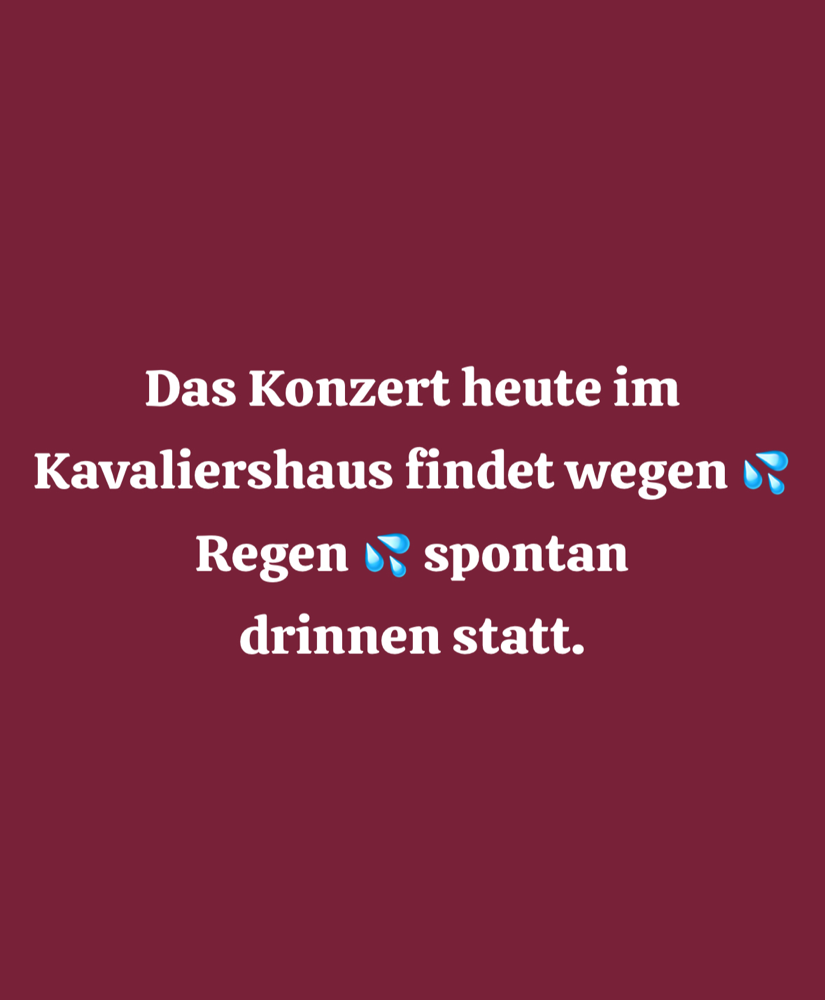 Das Grill Angebot während des Konzertes enthält leider - nur Getränke 