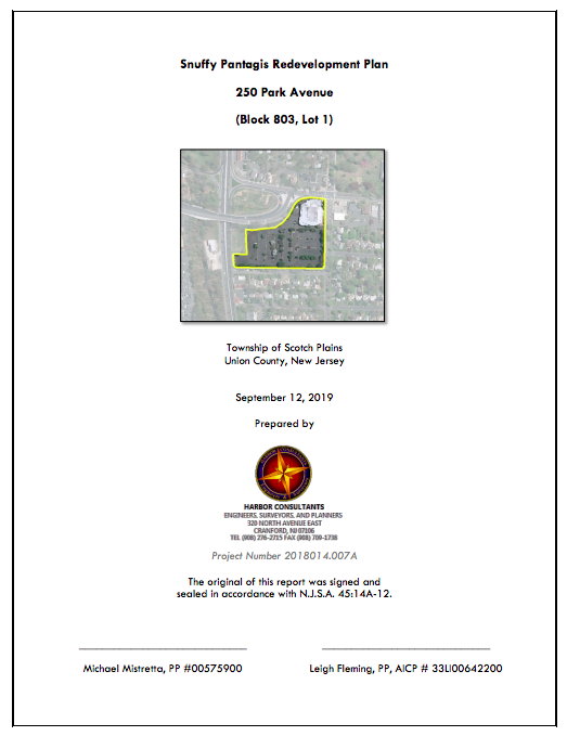 Township of Scotch Plains, NJ Lidl Redevelopment Plan