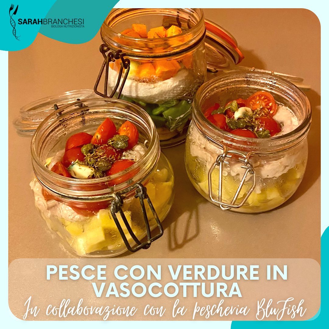 PESCE CON VERDURE IN VASOCOTTURA