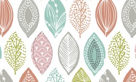 Estampado de hojas de colores