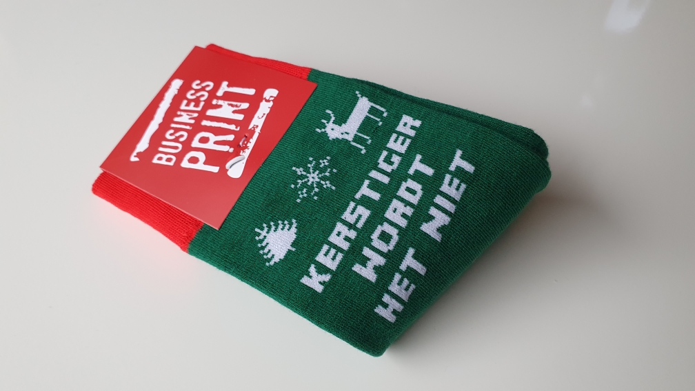 Kerstsokken met logo laten maken en personaliseren in kerstsfeer
