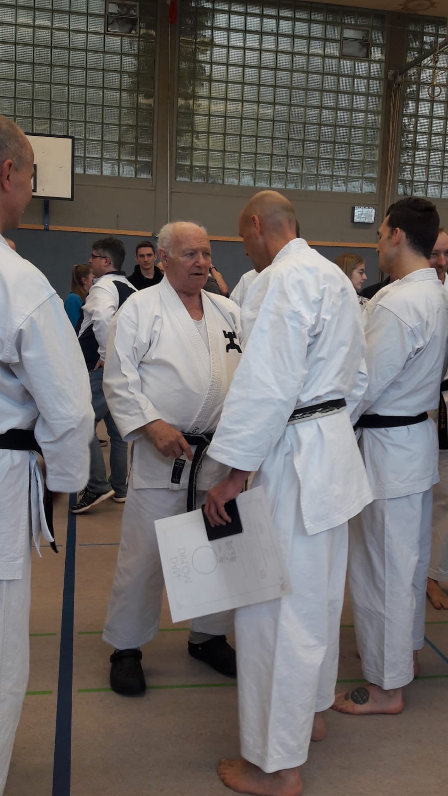 Karate Dan Prüfung von René Roese Glückwunsch zum 4.Dan und vielen Dank an den Partner Thomas Skwarr