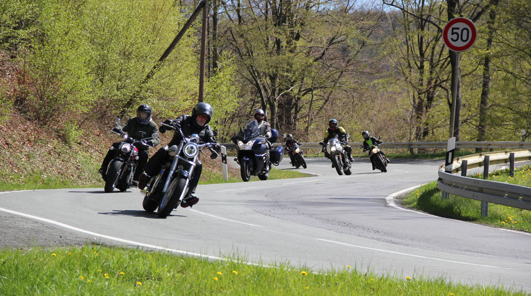 Ausfahrt beim Motorrad Sicherheitstraining