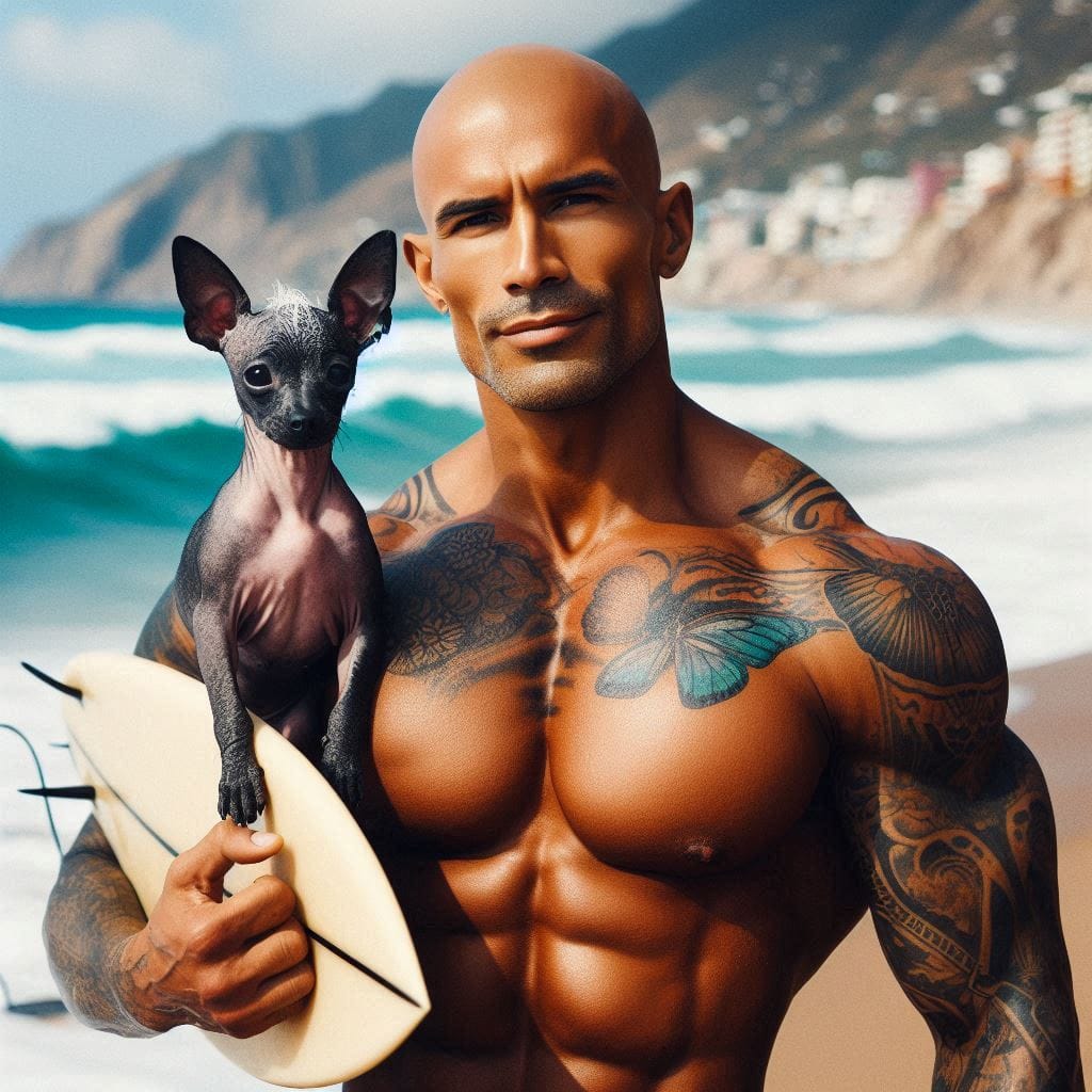 ¡Maíz, el xoloitzcuintle surfista, encuentra su hogar en las olas del Pacífico!