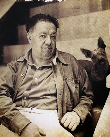 Diego Rivera at the Blue House, Coyoacán, Mexico City.
