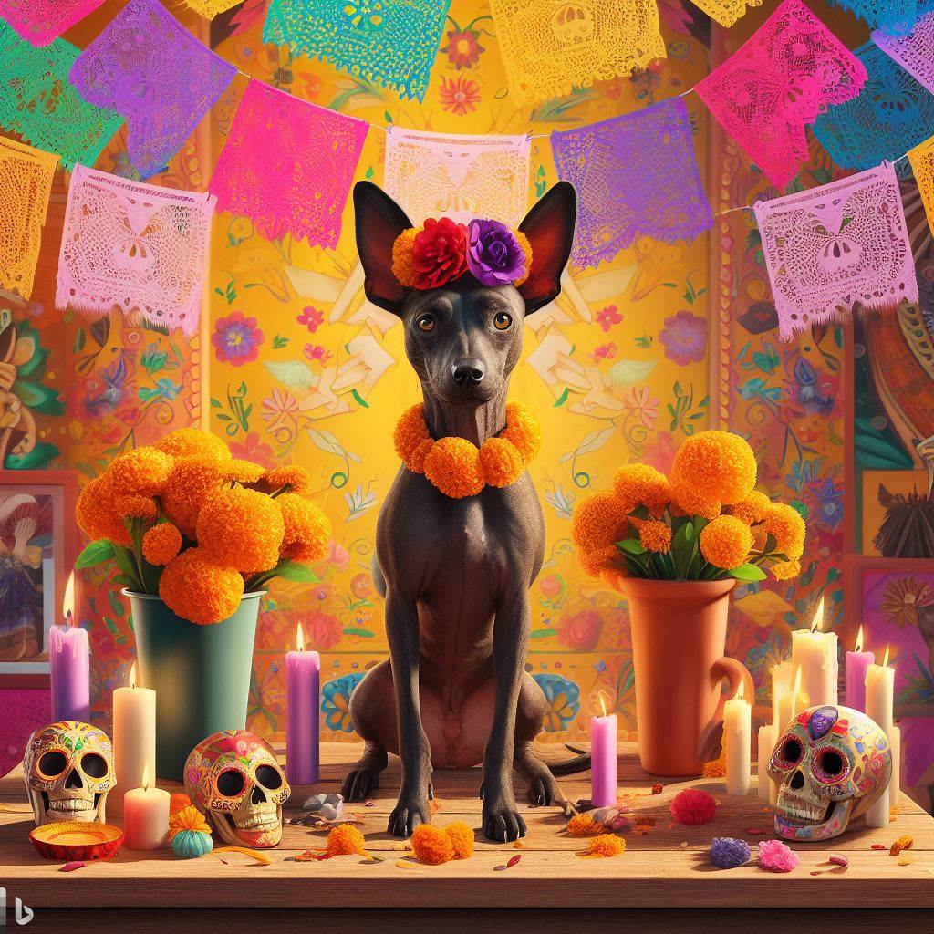 Perro Xoloitzcuintle, parte de altares del Día de Muertos | Xolos Ramirez