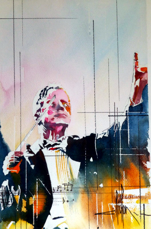 272 La note - 2012- Aquarelle 30.5 x 45.5