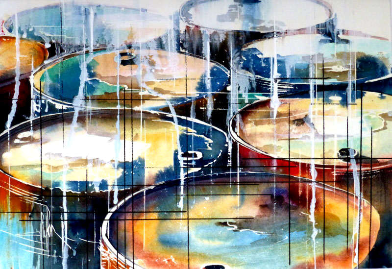 286 Couleurs toxiques - 2012 - Aquarelle 35.5 x 51
