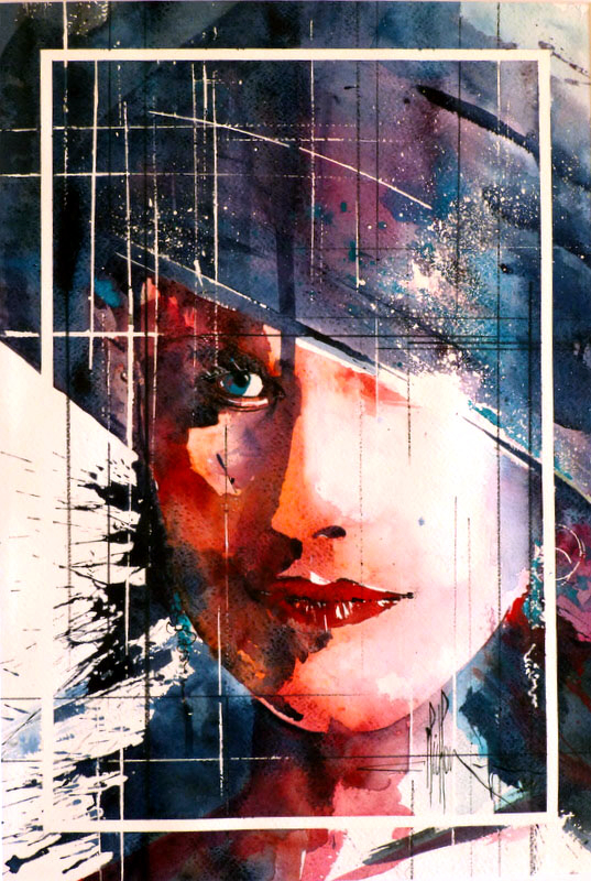 280 Portrait de femme 03 - 2012 - Aquarelle 35.5 x 51