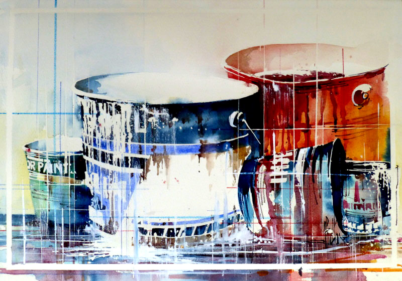 288 Couleurs mais pollueurs - 2013 - Aquarelle 35.5 x 51