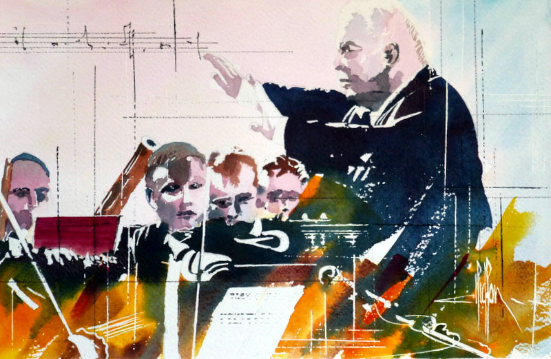 262 Silence! - 2012 - Aquarelle 30.5 x 45.5