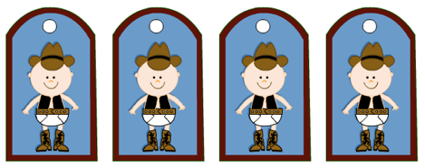 free printable birthday anniversaire enfant cowboy baby fête idée étiquettes far west
