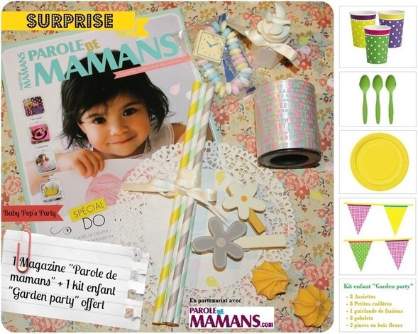 maman baby pop's party concours jeux kit de decoration magazine