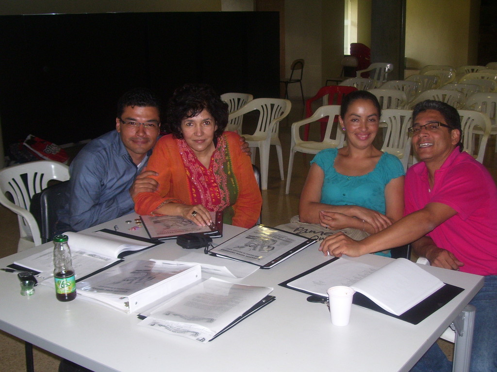Our juriors in a funny break! (Carlos Alvarado,Nelly Giraldo, Liliana Seguro and Omar Serna)